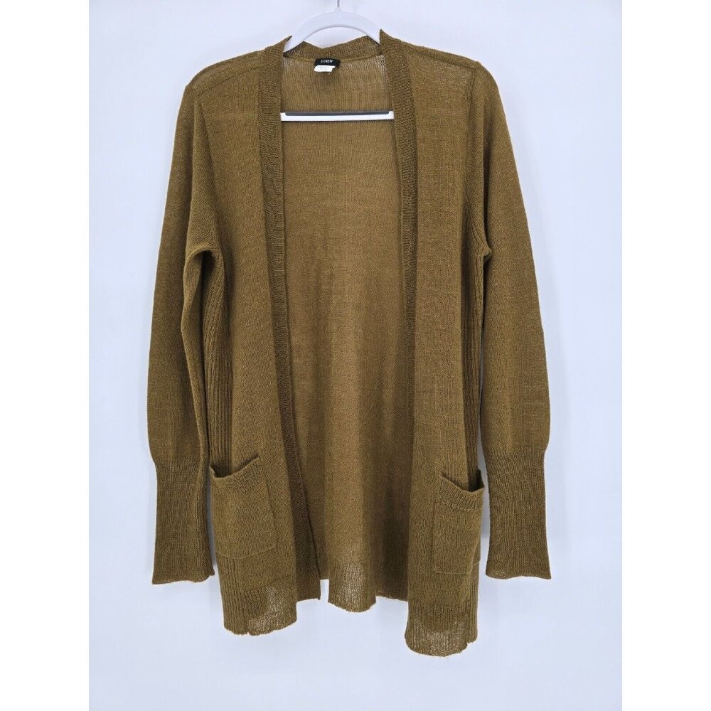 Women's Open Front Cardigan Sweater - Tan